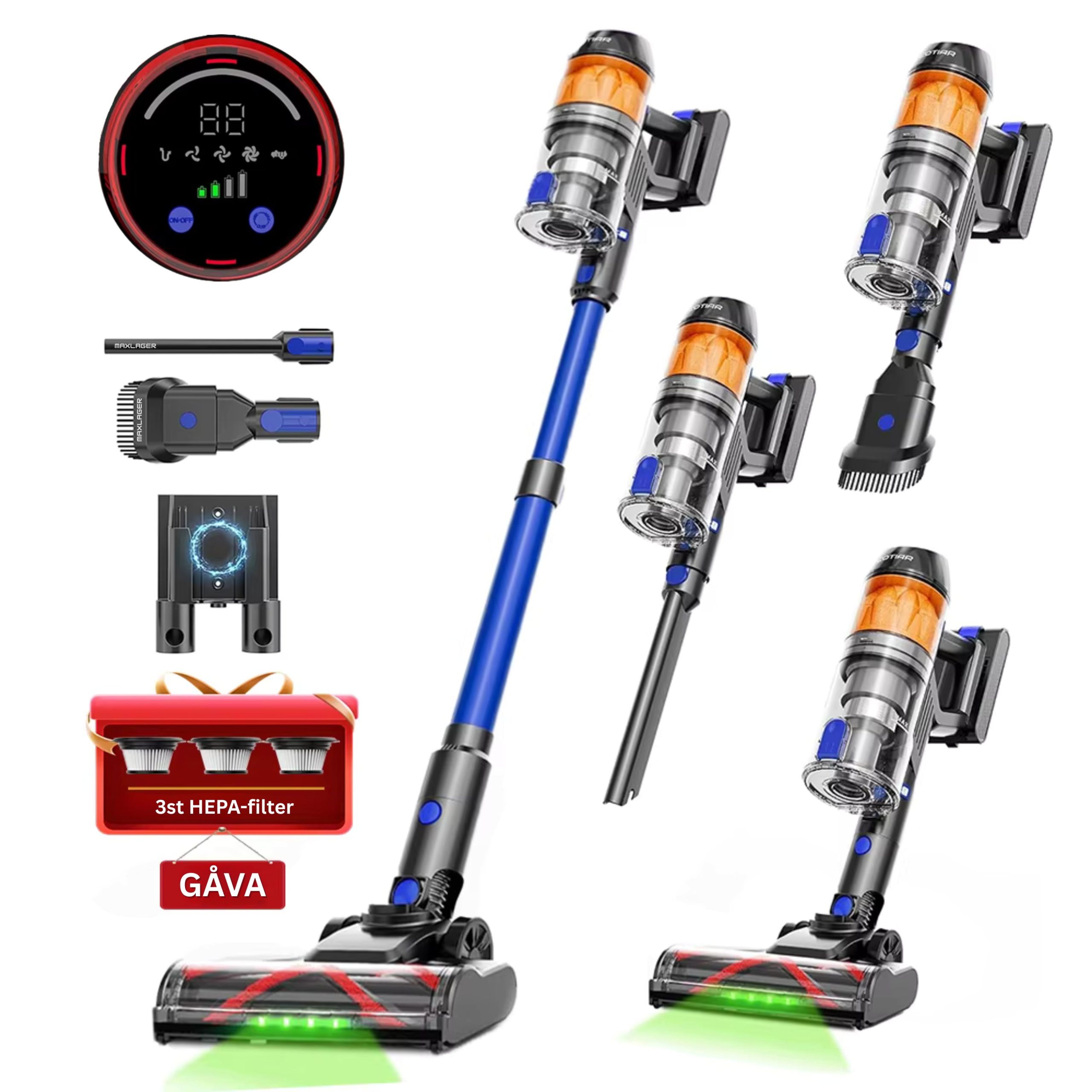 Maxlager V11 Detect Light - 500W – 50 kPa Sladdlös Dammsugare - Skaftdammsugare - Image 2