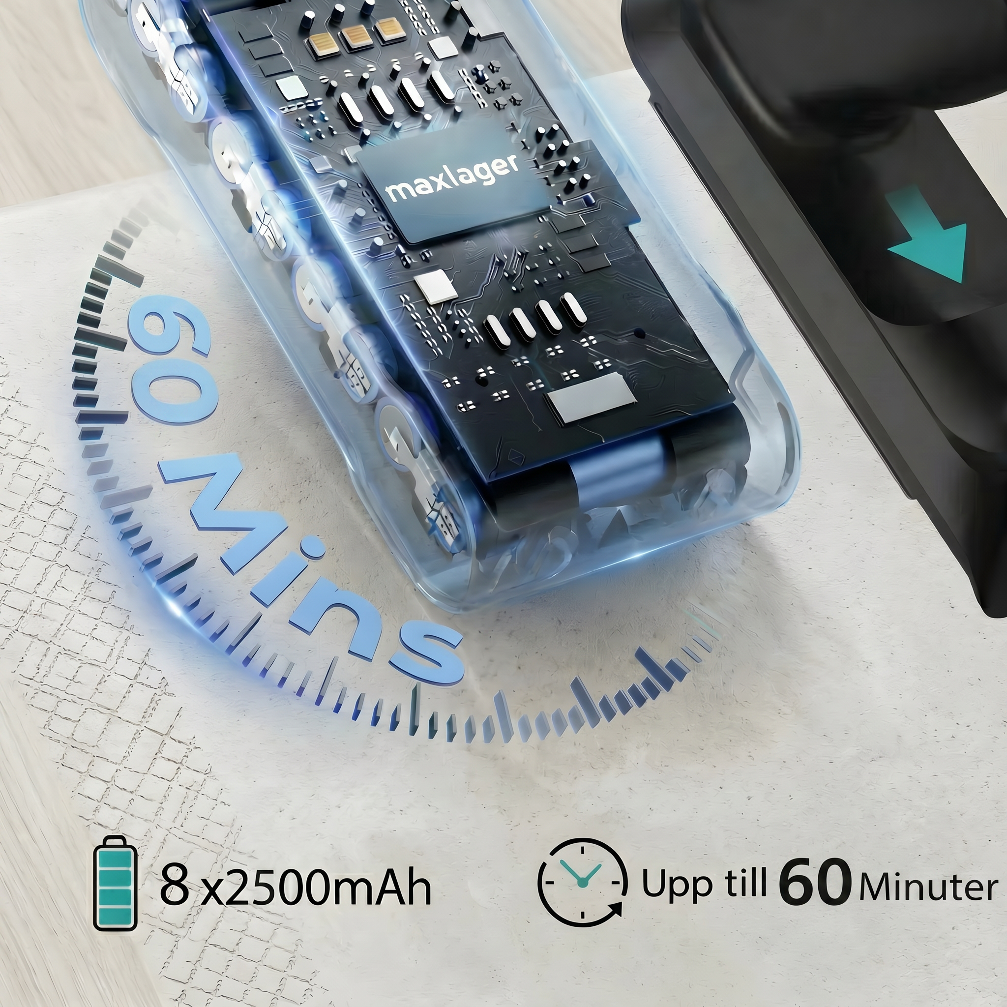 Maxlager Ultra X7 - 550W – 50 kPa Avancerad Sladdlös Dammsugare 2026 - Skaftdammsugare - Image 3