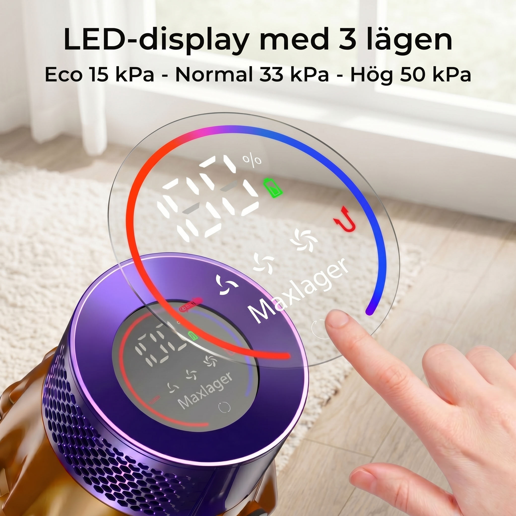 Maxlager Ultra X7 - 550W – 50 kPa Avancerad Sladdlös Dammsugare 2026 - Skaftdammsugare - Image 4