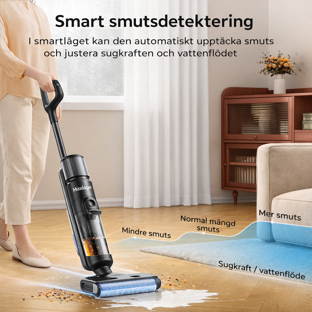 Maxlager M3 2-i-1 Sladdlös Mopp Dammsugare - Skaftdammsugare - Image 4